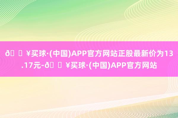 🔥买球·(中国)APP官方网站正股最新价为13.17元-🔥买球·(中国)APP官方网站