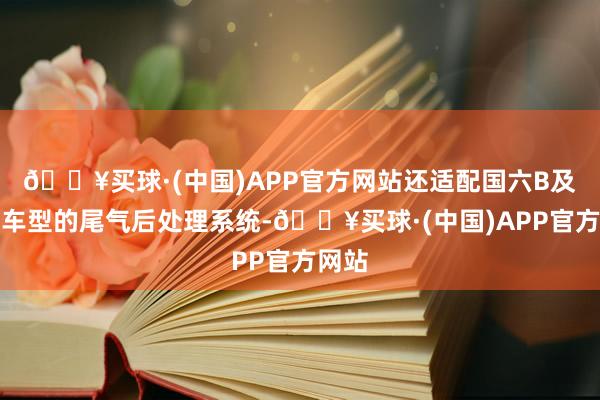 🔥买球·(中国)APP官方网站还适配国六B及以下车型的尾气后处理系统-🔥买球·(中国)APP官方网站