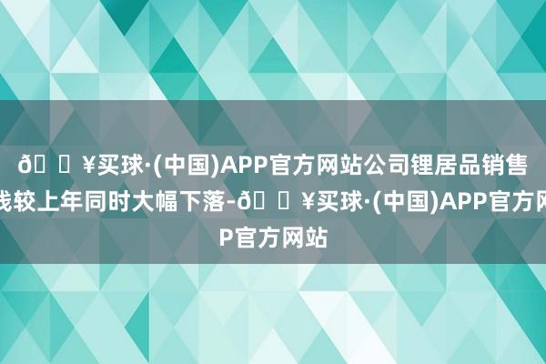 🔥买球·(中国)APP官方网站公司锂居品销售价钱较上年同时大幅下落-🔥买球·(中国)APP官方网站