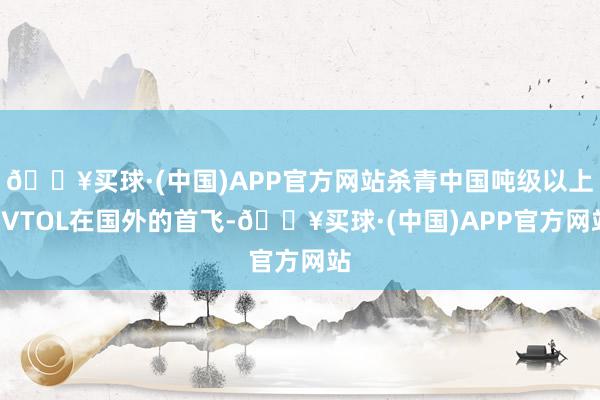 🔥买球·(中国)APP官方网站杀青中国吨级以上eVTOL在国外的首飞-🔥买球·(中国)APP官方网站