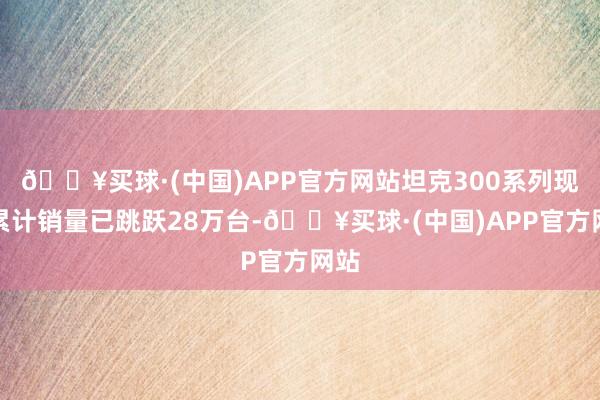 🔥买球·(中国)APP官方网站坦克300系列现在累计销量已跳跃28万台-🔥买球·(中国)APP官方网站