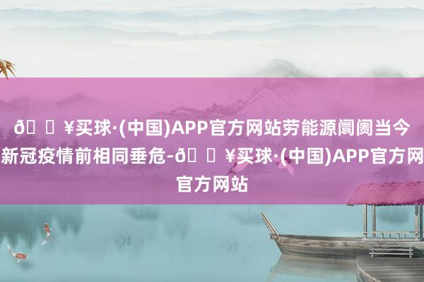 🔥买球·(中国)APP官方网站劳能源阛阓当今与新冠疫情前相同垂危-🔥买球·(中国)APP官方网站