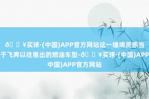 🔥买球·(中国)APP官方网站这一缠绵灵感当然是开始于飞奔以往推出的燃油车型-🔥买球·(中国)APP官方网站