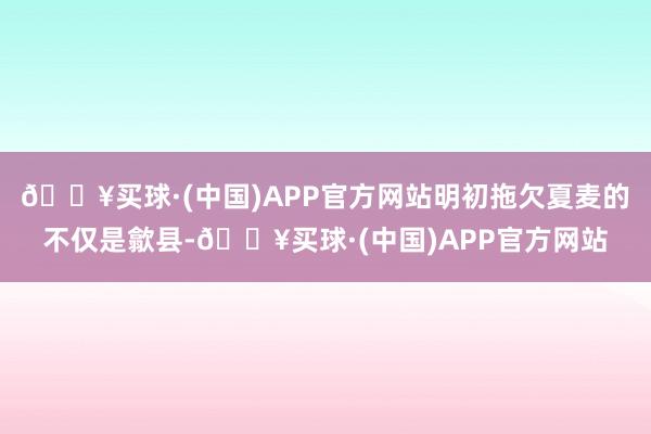 🔥买球·(中国)APP官方网站明初拖欠夏麦的不仅是歙县-🔥买球·(中国)APP官方网站