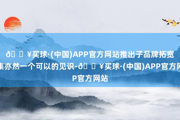 🔥买球·(中国)APP官方网站推出子品牌拓宽市集亦然一个可以的见识-🔥买球·(中国)APP官方网站