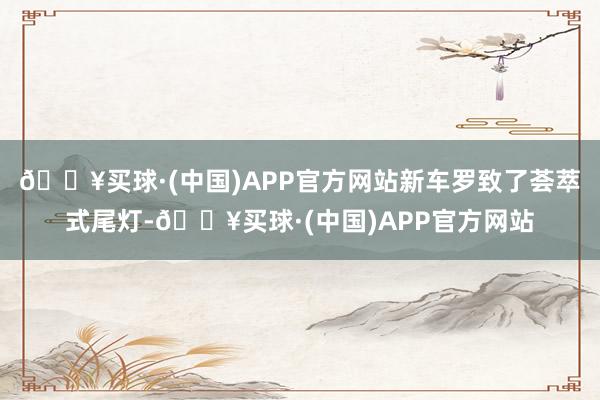 🔥买球·(中国)APP官方网站新车罗致了荟萃式尾灯-🔥买球·(中国)APP官方网站