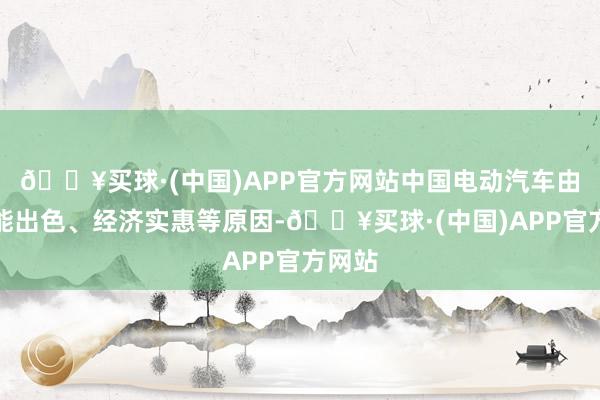 🔥买球·(中国)APP官方网站中国电动汽车由于性能出色、经济实惠等原因-🔥买球·(中国)APP官方网站