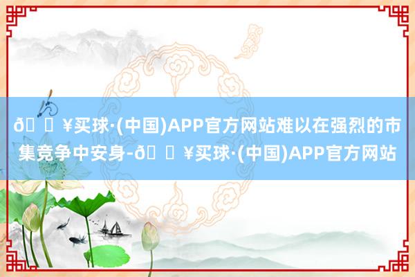 🔥买球·(中国)APP官方网站难以在强烈的市集竞争中安身-🔥买球·(中国)APP官方网站