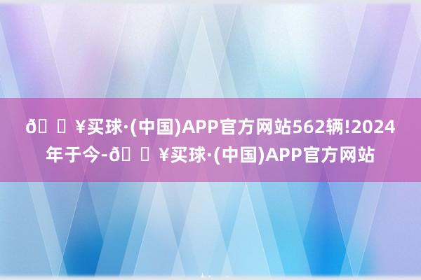 🔥买球·(中国)APP官方网站562辆!2024年于今-🔥买球·(中国)APP官方网站