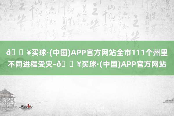 🔥买球·(中国)APP官方网站全市111个州里不同进程受灾-🔥买球·(中国)APP官方网站