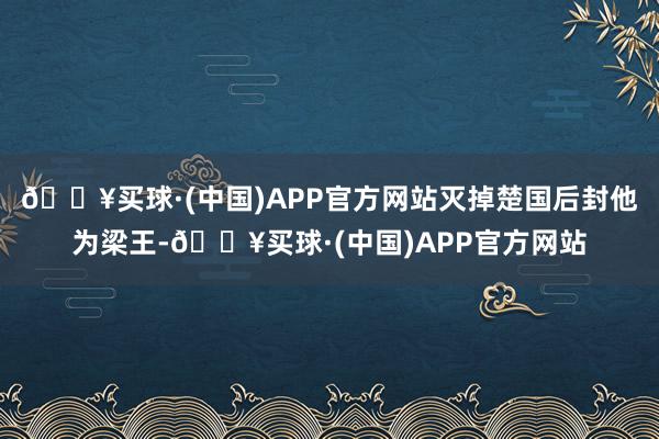 🔥买球·(中国)APP官方网站灭掉楚国后封他为梁王-🔥买球·(中国)APP官方网站