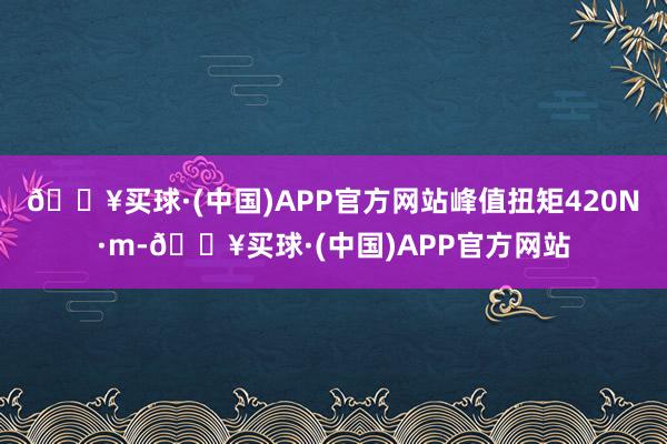 🔥买球·(中国)APP官方网站峰值扭矩420N·m-🔥买球·(中国)APP官方网站