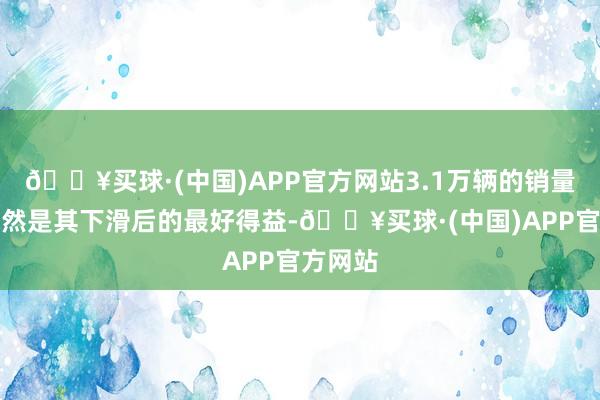 🔥买球·(中国)APP官方网站3.1万辆的销量天然依然是其下滑后的最好得益-🔥买球·(中国)APP官方网站