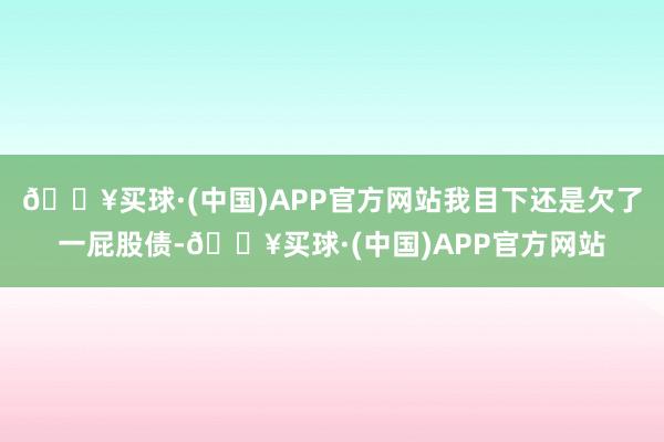 🔥买球·(中国)APP官方网站我目下还是欠了一屁股债-🔥买球·(中国)APP官方网站