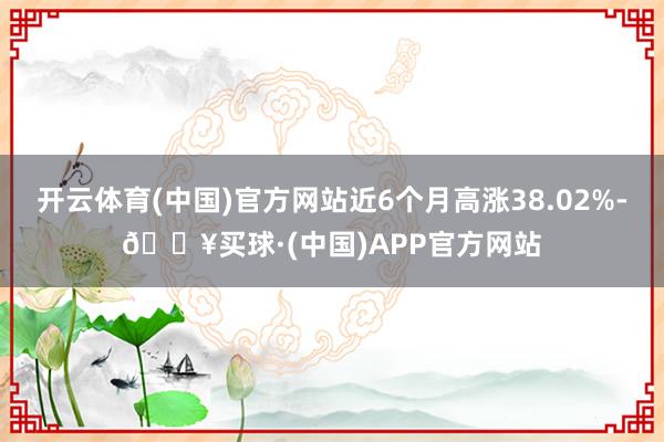 开云体育(中国)官方网站近6个月高涨38.02%-🔥买球·(中国)APP官方网站