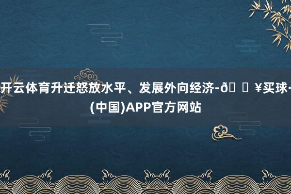 开云体育升迁怒放水平、发展外向经济-🔥买球·(中国)APP官方网站