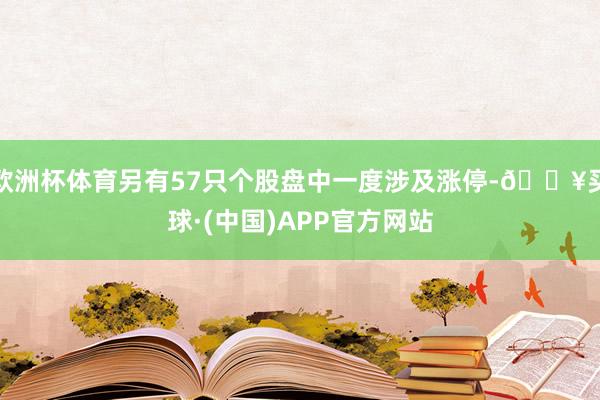 欧洲杯体育另有57只个股盘中一度涉及涨停-🔥买球·(中国)APP官方网站