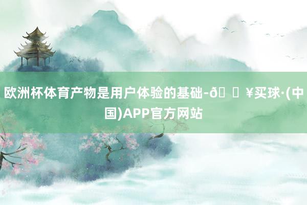 欧洲杯体育产物是用户体验的基础-🔥买球·(中国)APP官方网站